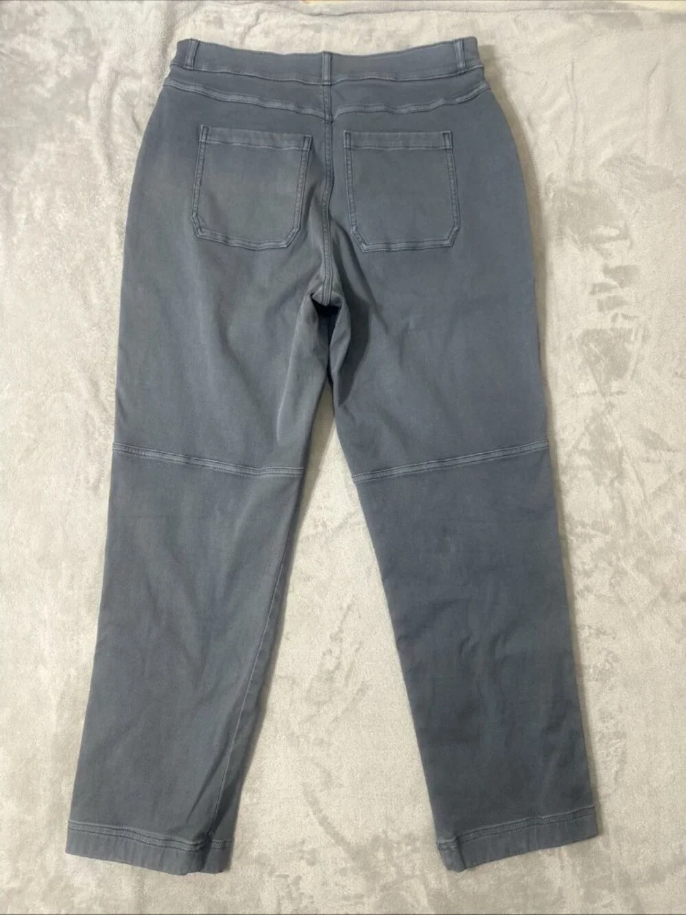 SPANX Pants XL Stretch Twill Straight Leg Blue